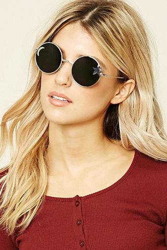 Forever21 Star Cutout Round Sunglasses