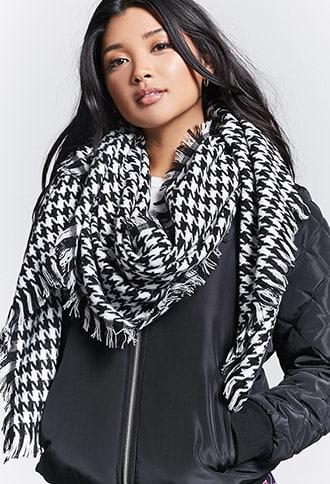 Forever21 Houndstooth Woven Scarf