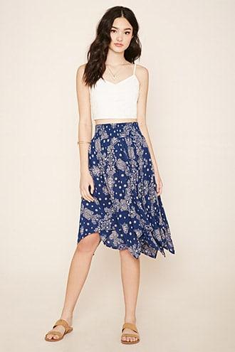 Forever21 Trapeze Handkerchief Skirt