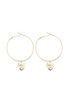 Forever21 Locket Hoop Earrings