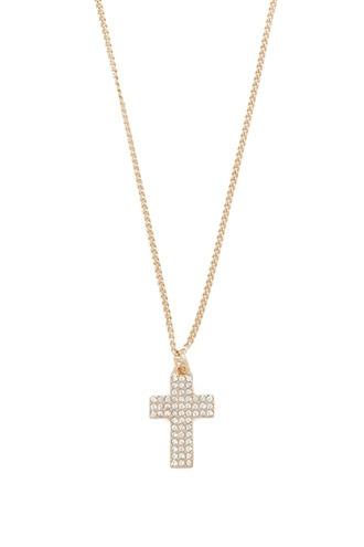 Forever21 Rhinestone Cross Necklace