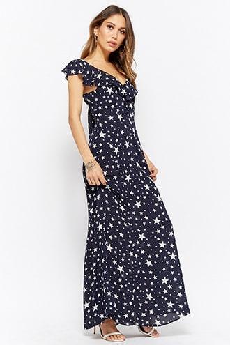Forever21 Star Print Maxi Dress
