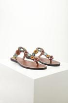 Forever21 Mia Beaded Leather Sandals