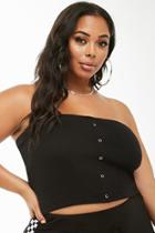 Forever21 Plus Size Button-front Tube Top