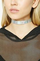 Forever21 Holographic Striped Choker