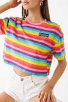 Forever21 Polaroid Graphic Striped Top