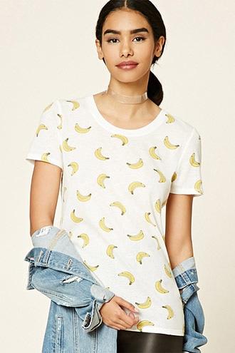 Forever21 Banana Print Tee