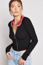 Forever21 Pull-ring Cropped Cardigan