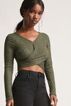 Forever21 Cropped Wrap Sweater