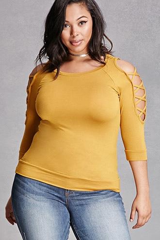 Forever21 Plus Size Ladder Cutout Top