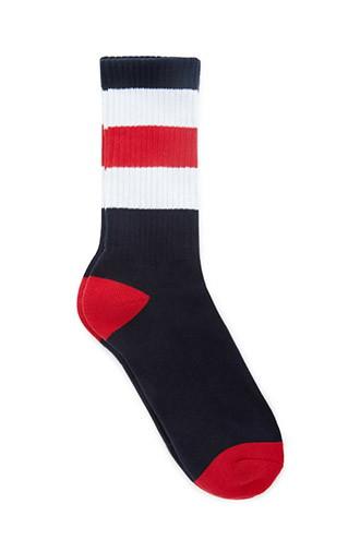 21 Men Men's  Blue & Red Men Colorblocked Crew Socks