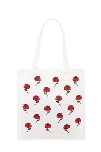 Forever21 Rose Print Tote Bag