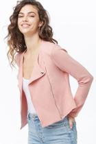 Forever21 Textured Lace-up Moto Jacket