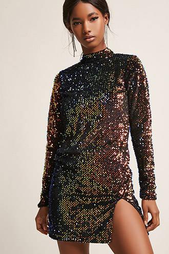 Forever21 Motel Iridescent Sequin Mini Dress
