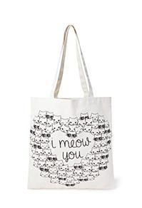 Forever21 Meow Canvas Tote