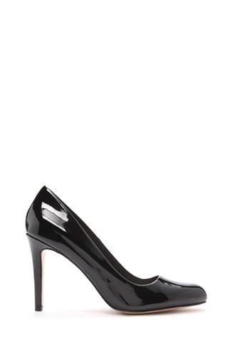 Forever21 Women's  Black Faux Patent Leather Pumps