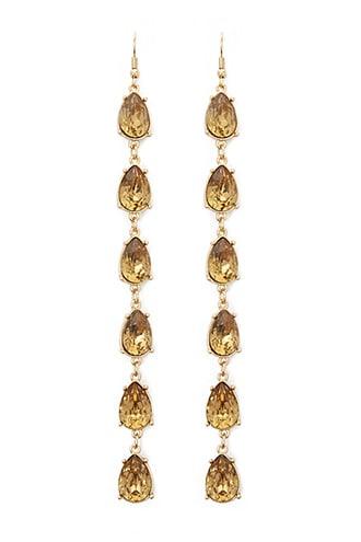 Forever21 Tiered Faux Gem Duster Earrings