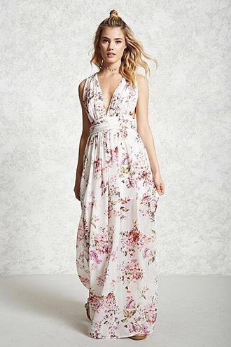 Forever21 Floral Y-back Maxi Dress