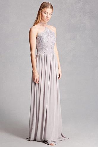 Forever21 Sequined Halter Maxi Dress