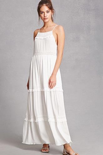 Forever21 Crochet Detail Maxi Dress