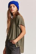 Forever21 High-low Striped Tee