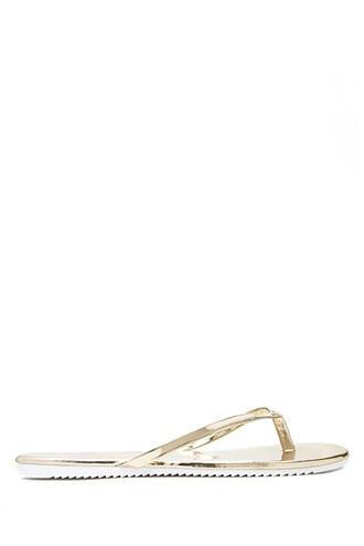 Forever21 Women's  Faux Patent Leather Sandals