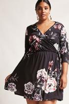 Forever21 Plus Size Floral Fit & Flare Dress