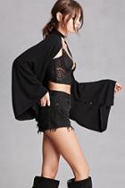 Forever21 Buttoned-sleeve Sweater Poncho