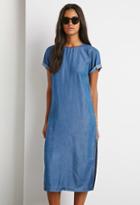 Forever21 Women's  Chambray Side-slit Dress (medium Denim)
