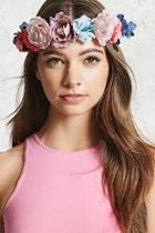 Forever21 Floral Faux Suede Headwrap