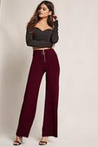 Forever21 Zip-front Palazzo Pants