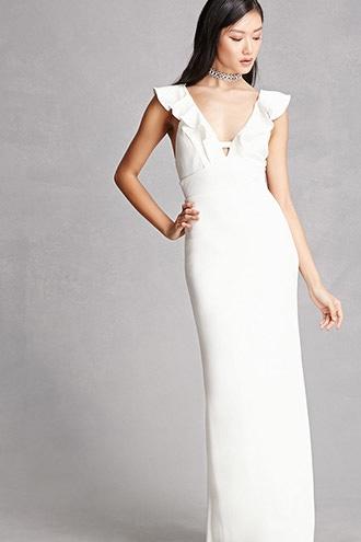 Forever21 Flounce Bodycon Maxi Dress