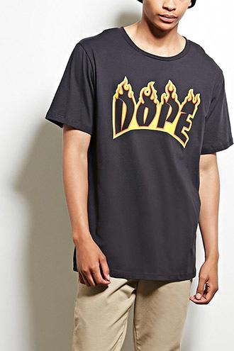 21 Men Men's  Dope Flame Logo Tee