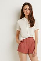Love21 Textured Pleat-front Shorts