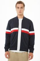 Forever21 Ribbed-trim Striped Jacket