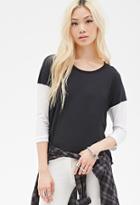 Forever21 Contrast Dropped-sleeve Top