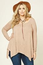 Forever21 Plus Women's  Cocoa Plus Size Knit Tunic