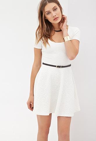 Forever21 Rose-patterned Skater Dress