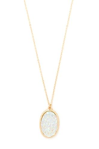 Forever21 Gold Faux Stone Necklace