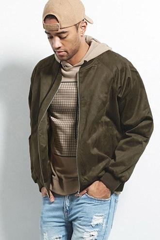 Forever21 Eptm. Faux Suede Bomber