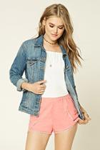 Forever21 Women's  Coral Crochet-trimmed Shorts