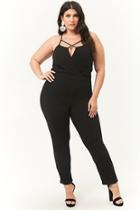 Forever21 Plus Size Textured Surplice Strappy Jumpsuit