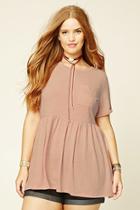 Forever21 Plus Women's  Dusty Pink Plus Size Marled Tunic