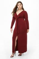 Forever21 Plus Size Plunging Tie-front Dress
