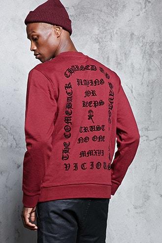 Forever21 Know Your Worth Fleece Pullover