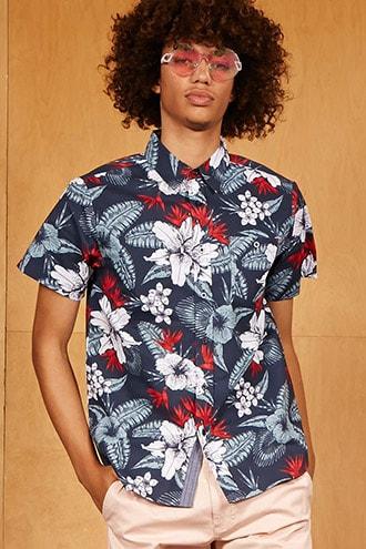 Forever21 Eighty Eight Floral Hawaiian Shirt