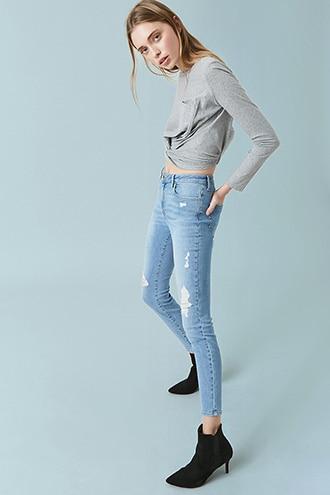 Forever21 Sculpted Mid-rise Skinny Jeans