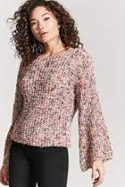 Forever21 Marled Bell-sleeve Sweater
