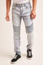 Forever21 Young & Reckless Faded Moto Jeans