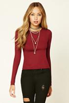 Forever21 Women's  Plunging Lace-up Top